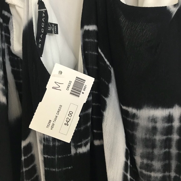 Staccato Black and White Tie-Dye Dress - Picture 5 of 5